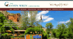 Desktop Screenshot of canyonwrencabins.com
