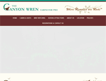 Tablet Screenshot of canyonwrencabins.com